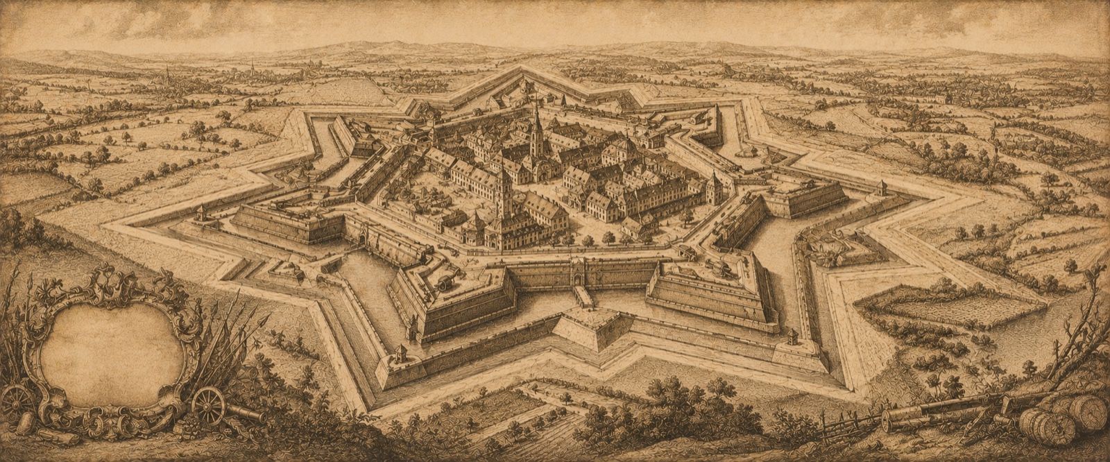 Plan-relief d'une forteresse