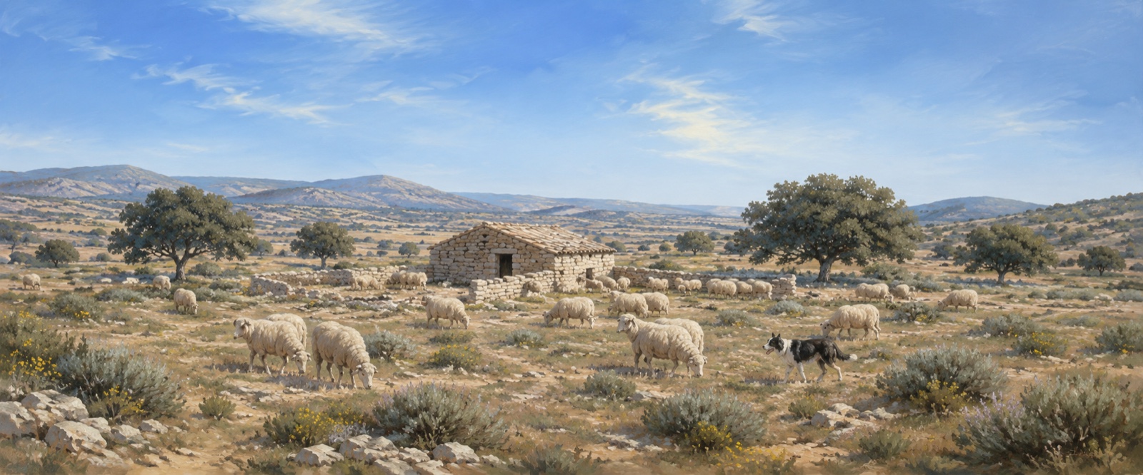 Troupeau dans la garrigue