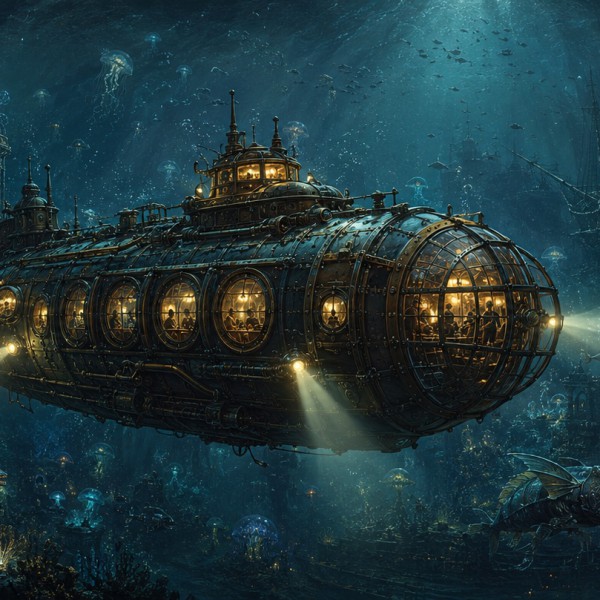 Sous-marin explorant les abysses — Manufacture Arssans