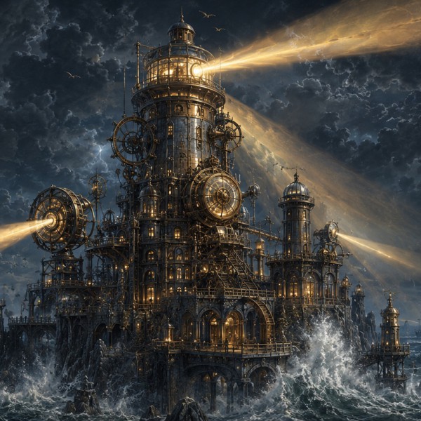 Phare-machine gardien des mers — Manufacture Arssans
