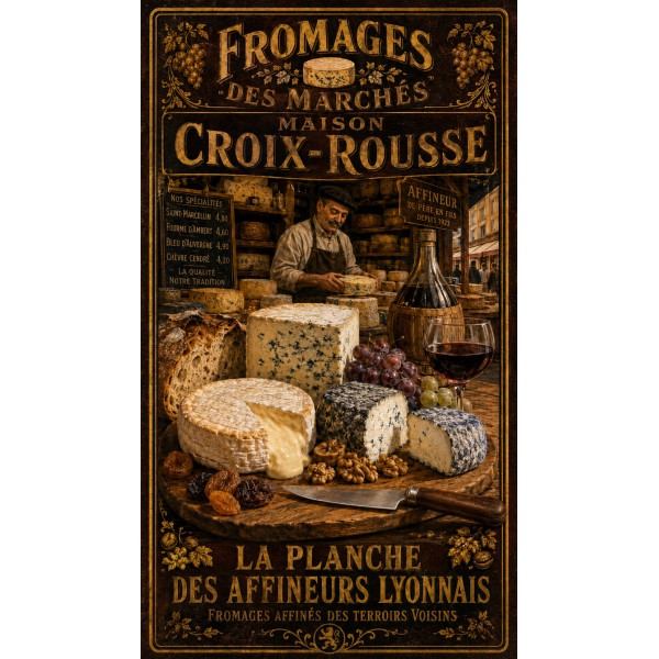 Fromages des Marchés — Maison Croix-Rousse – affiche & plaque vintage | Manufacture Arssans