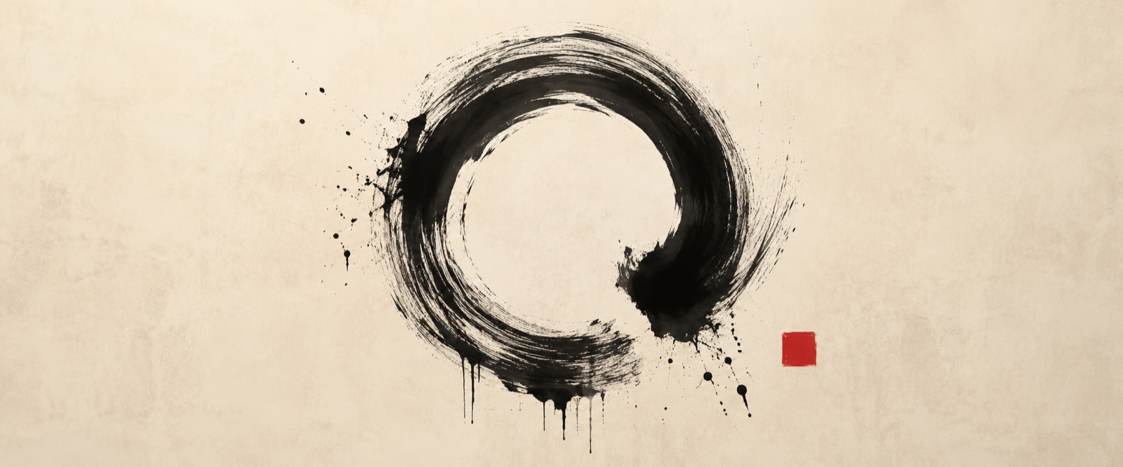 Cercle enso à l'encre