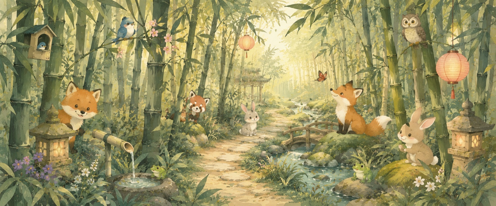 Forêt de bambous enchantée