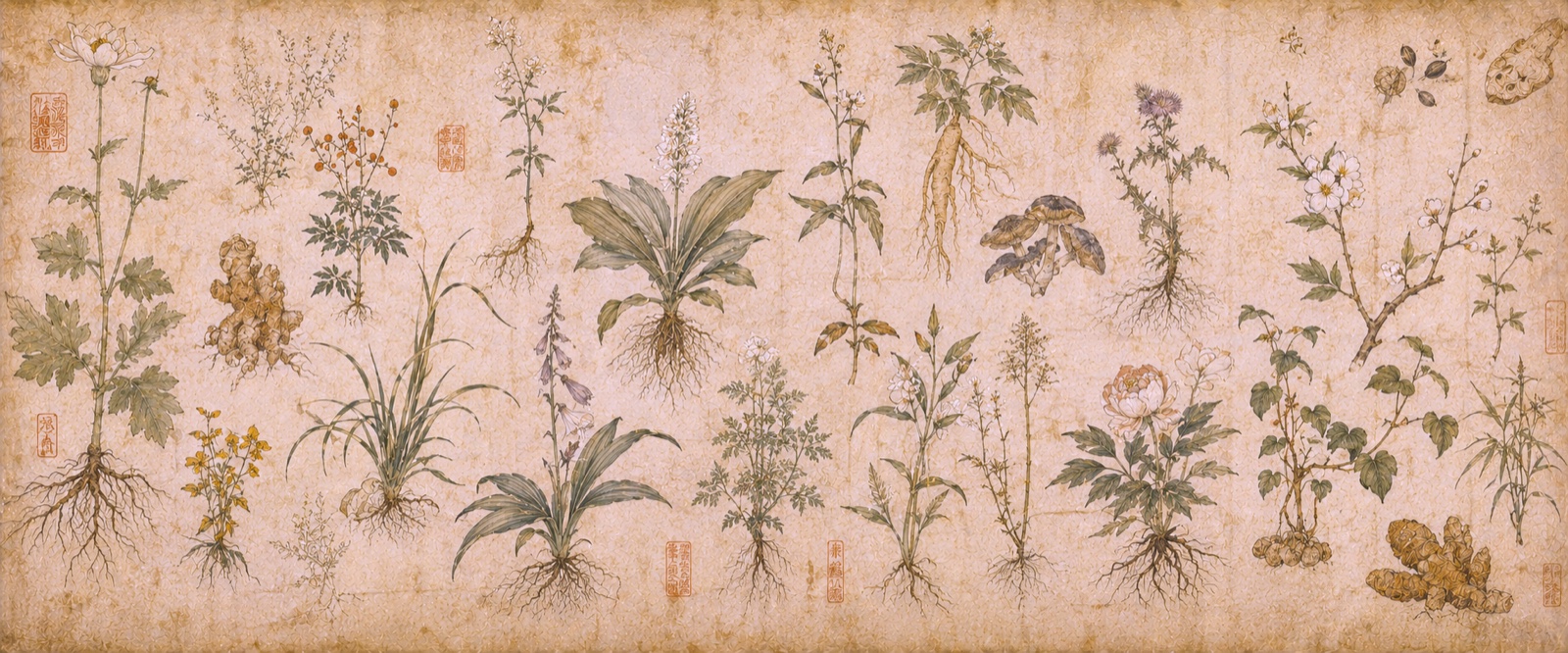 Papier peint fresque carte ancienne - L'Herbier Ancien