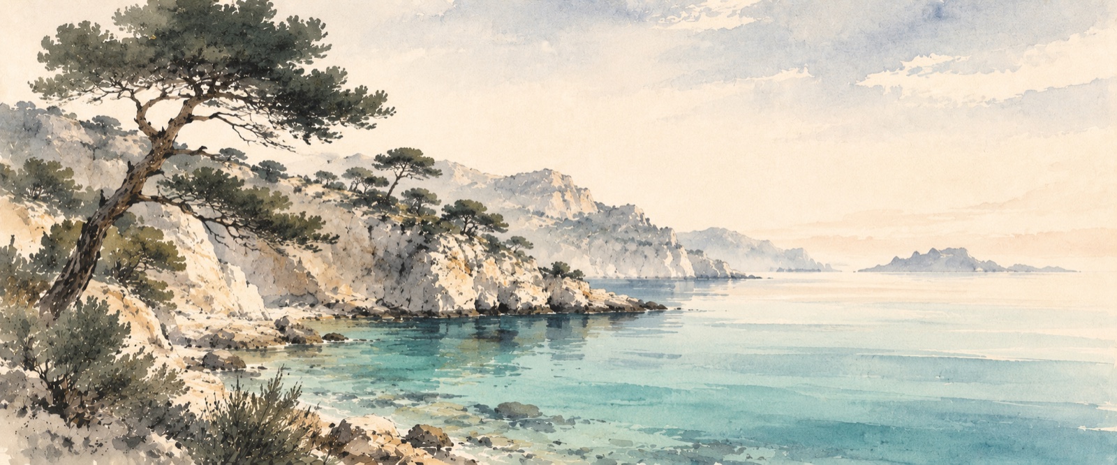 Calanque à l'encre