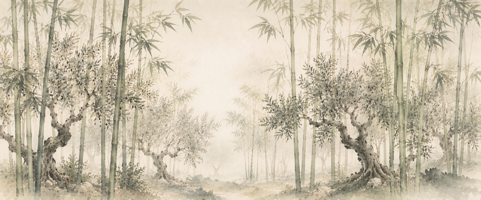 Bambous et oliviers
