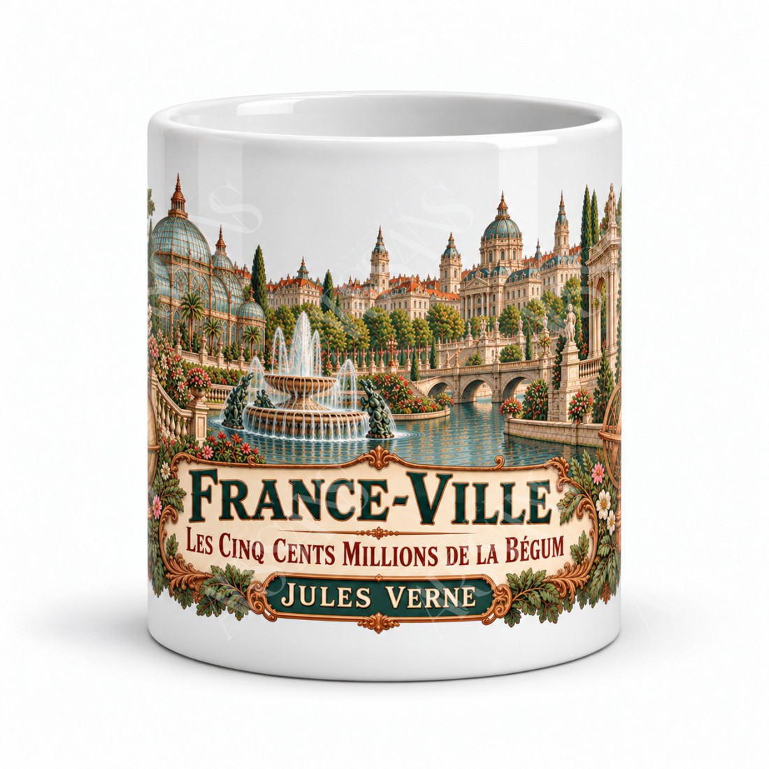 Mug Jules Verne - France-Ville, vue de face