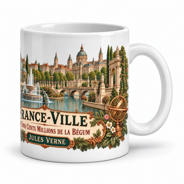 Mug Jules Verne - France-Ville, anse à droite