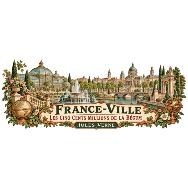 Mug Jules Verne - France-Ville, décor à plat