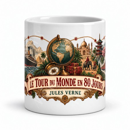 Mug Jules Verne - Les escales du monde, vue de face