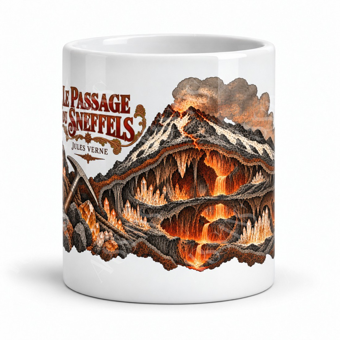 Mug Jules Verne - Le passage du Sneffels, vue de face