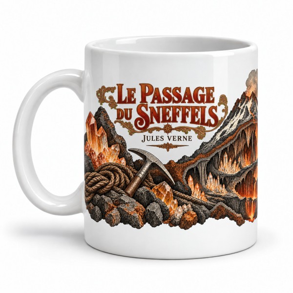 Mug Jules Verne - Le passage du Sneffels, anse à gauche