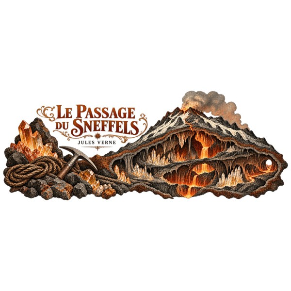 Mug Jules Verne - Le passage du Sneffels, décor à plat