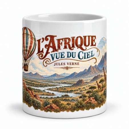 Mug Jules Verne - L’Afrique vue du ciel, vue de face