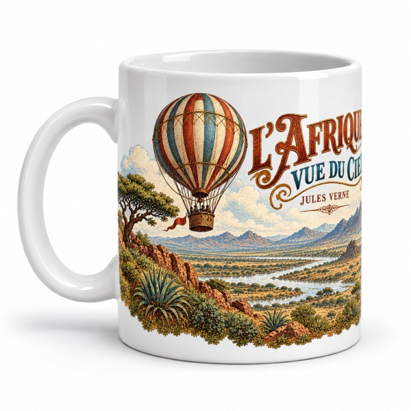 Mug Jules Verne - L’Afrique vue du ciel, anse à gauche