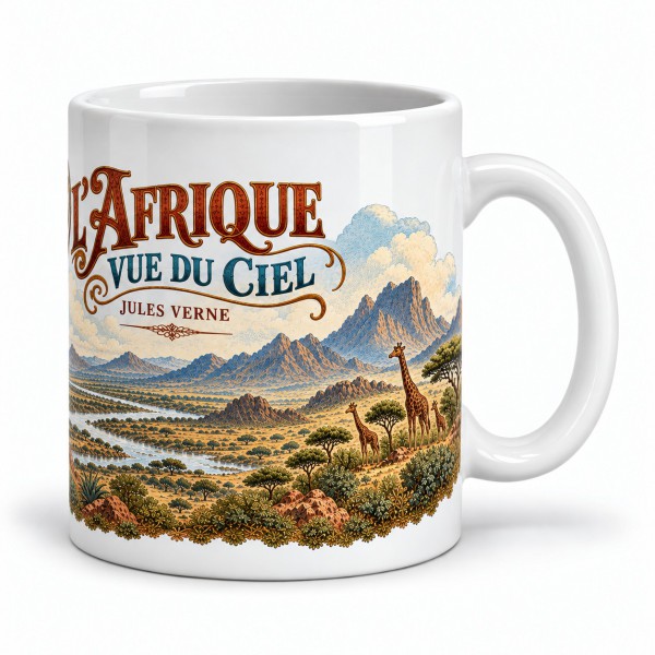 Mug Jules Verne - L’Afrique vue du ciel, anse à droite