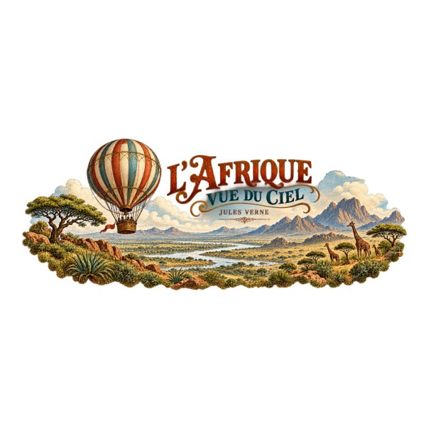 Mug Jules Verne - L’Afrique vue du ciel, décor à plat