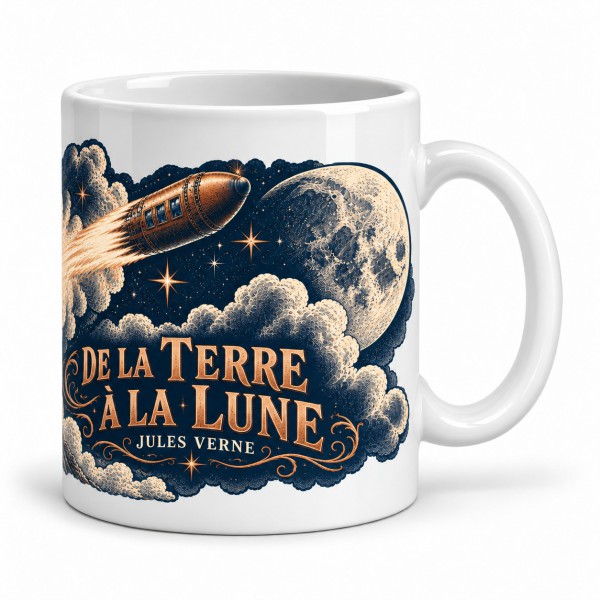 Mug Jules Verne - Le départ de Columbiad, anse à droite