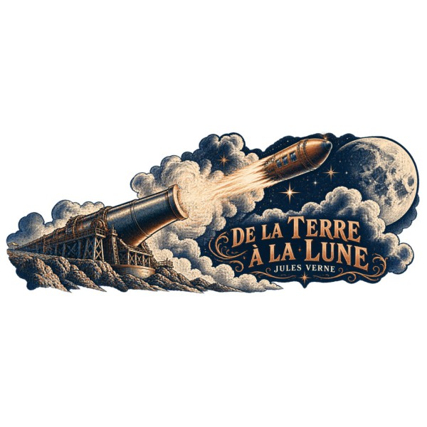 Mug Jules Verne - Le départ de Columbiad, décor à plat