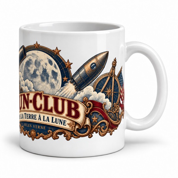 Mug Jules Verne - Le Gun-Club, anse à droite