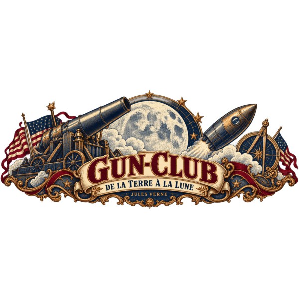 Mug Jules Verne - Le Gun-Club, décor à plat