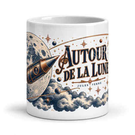 Mug Jules Verne - L’obus devant la Lune, vue de face