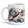 Mug Jules Verne - L’obus devant la Lune, anse à gauche