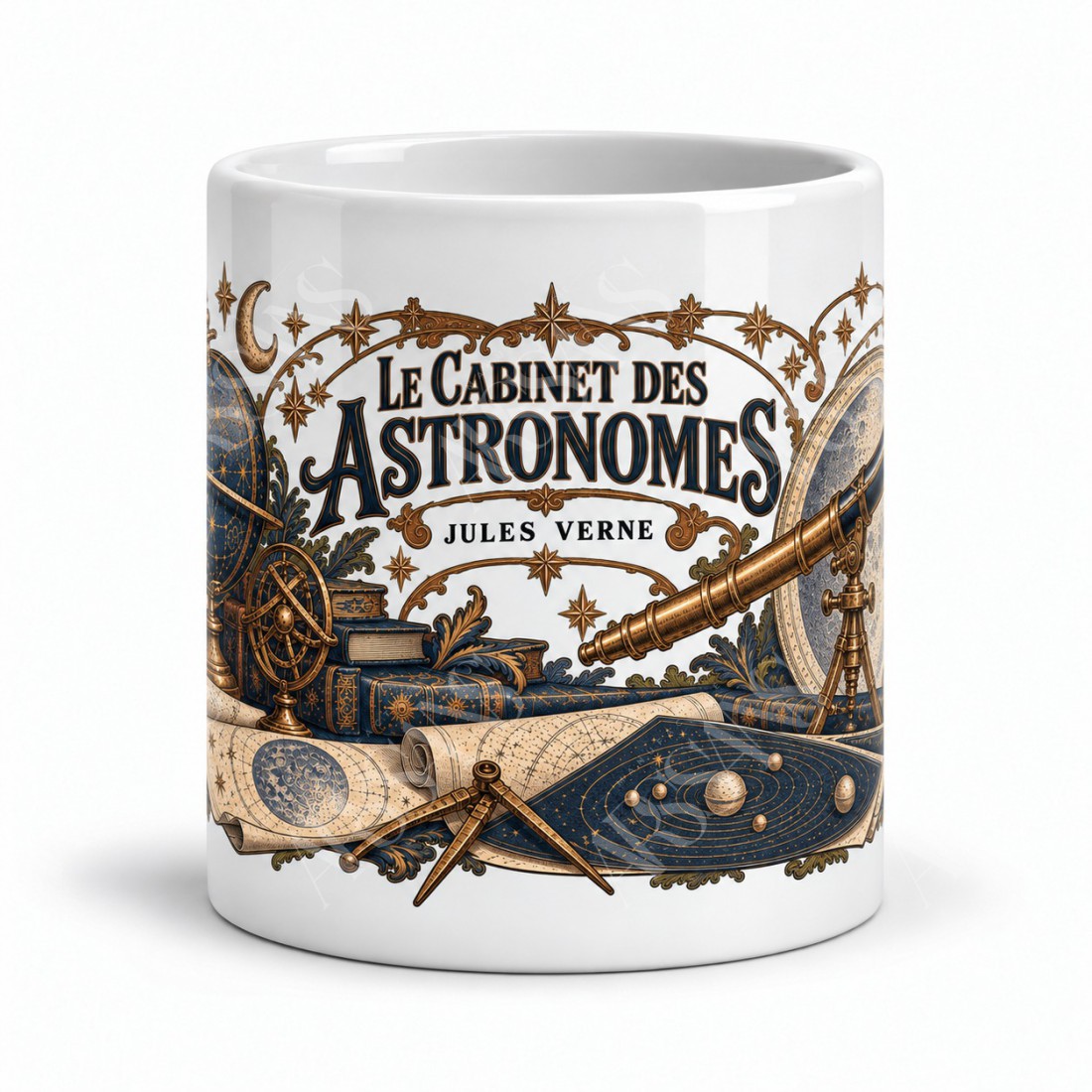 Mug Jules Verne - Le cabinet des astronomes, vue de face
