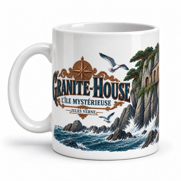 Mug Jules Verne - Granite-House, anse à gauche