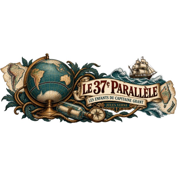 Mug Jules Verne - Le trente-septième parallèle, décor à plat