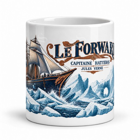 Mug Jules Verne - Le Forward dans les glaces, vue de face