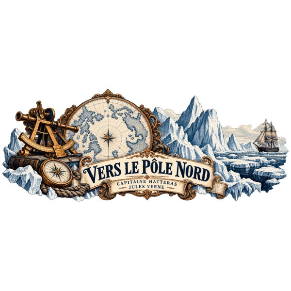 Mug Jules Verne - Vers le pôle Nord, décor à plat