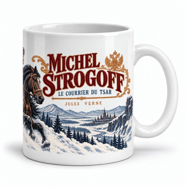 Mug Jules Verne - Le courrier du tsar, anse à droite