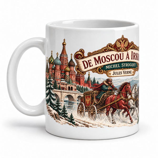 Mug Jules Verne - De Moscou à Irkoutsk, anse à gauche