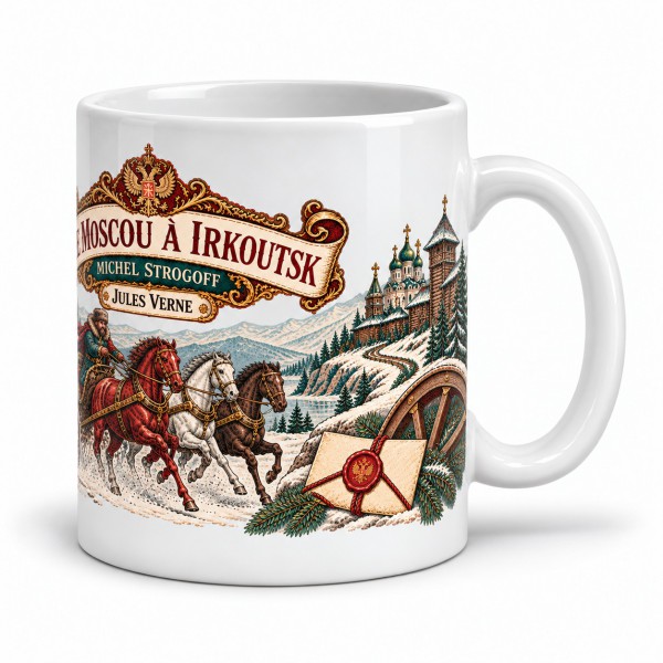 Mug Jules Verne - De Moscou à Irkoutsk, anse à droite