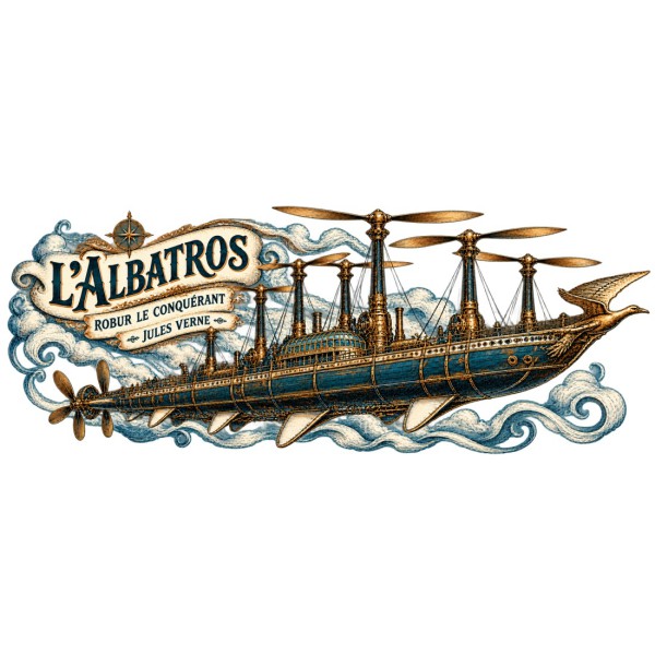 Mug Jules Verne - L’Albatros, décor à plat