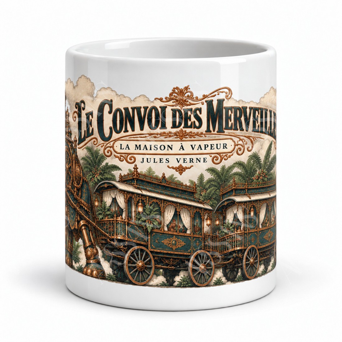 Mug Jules Verne - Le convoi des merveilles, vue de face