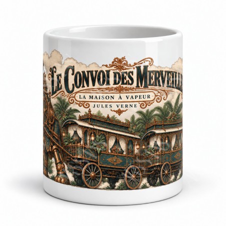 Mug Jules Verne - Le convoi des merveilles, vue de face