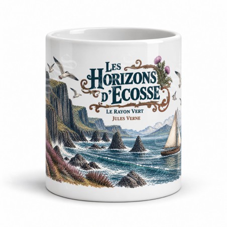 Mug Jules Verne - Les horizons d’Écosse, vue de face