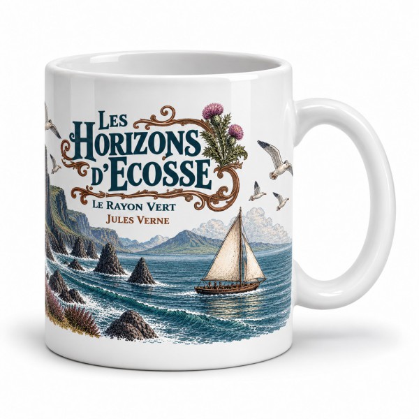 Mug Jules Verne - Les horizons d’Écosse, anse à droite