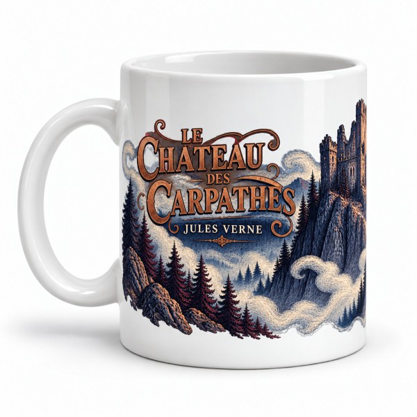 Mug Jules Verne - Le château dans la brume, anse à gauche