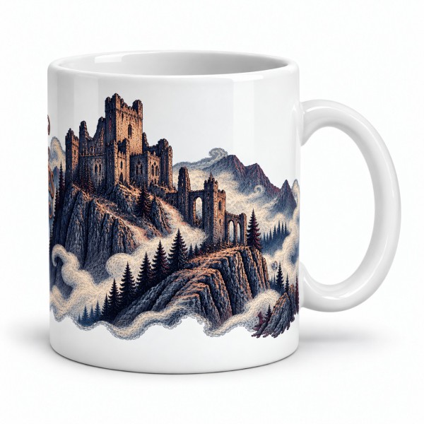 Mug Jules Verne - Le château dans la brume, anse à droite