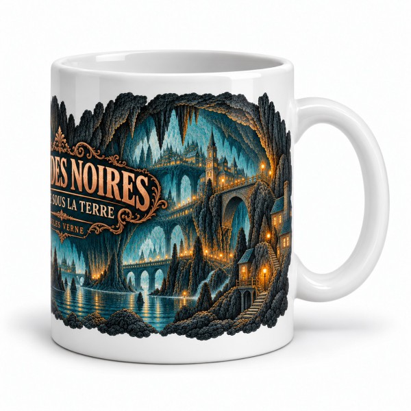 Mug Jules Verne - La cité sous la terre, anse à droite