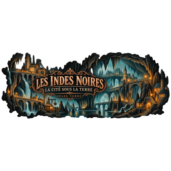 Mug Jules Verne - La cité sous la terre, décor à plat
