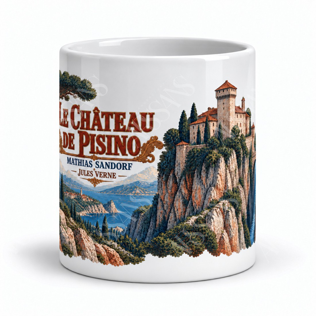 Mug Jules Verne - Le château de Pisino, vue de face