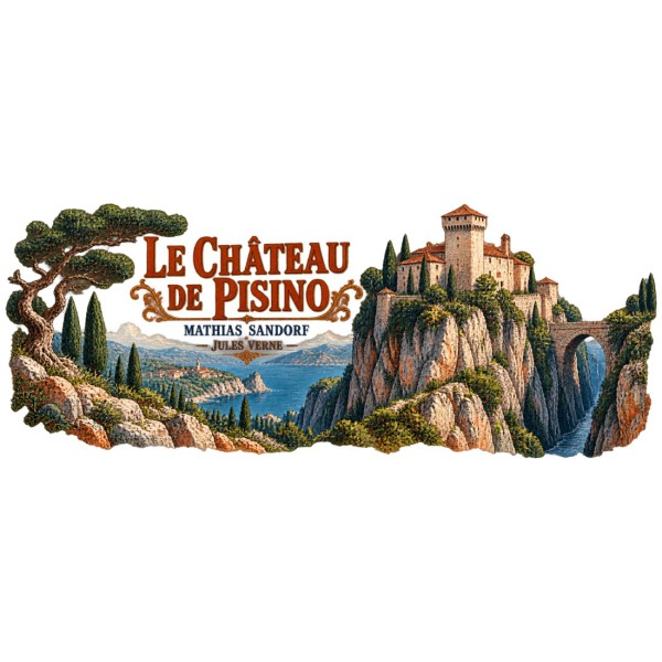 Mug Jules Verne - Le château de Pisino, décor à plat