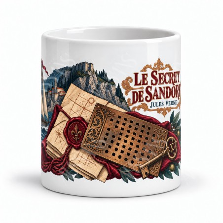 Mug Jules Verne - Le secret de Sandorf, vue de face