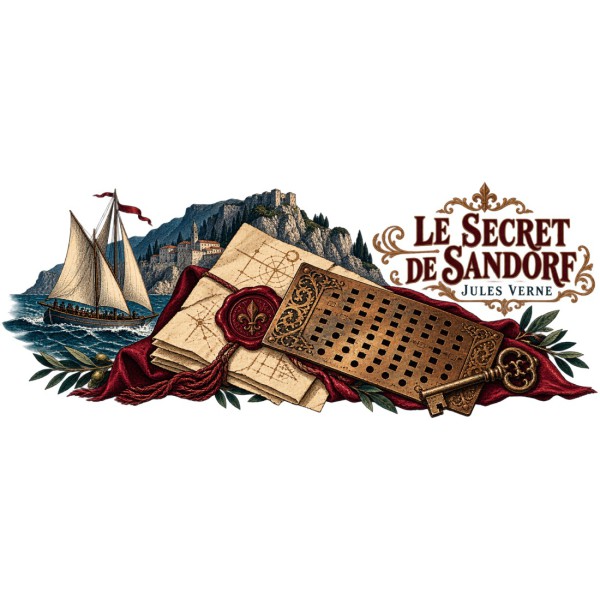 Mug Jules Verne - Le secret de Sandorf, décor à plat