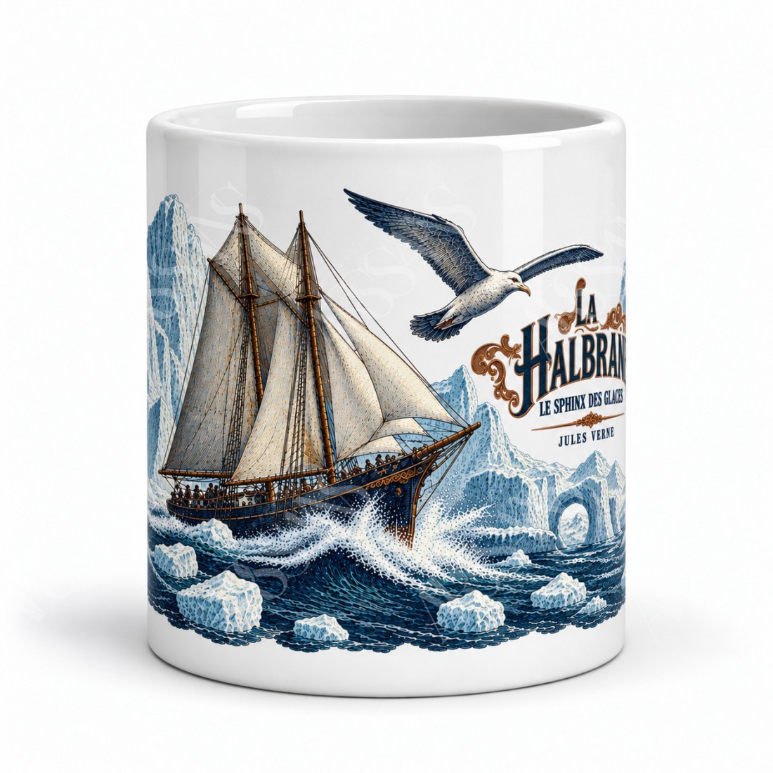 Mug Jules Verne - La Halbrane, vue de face