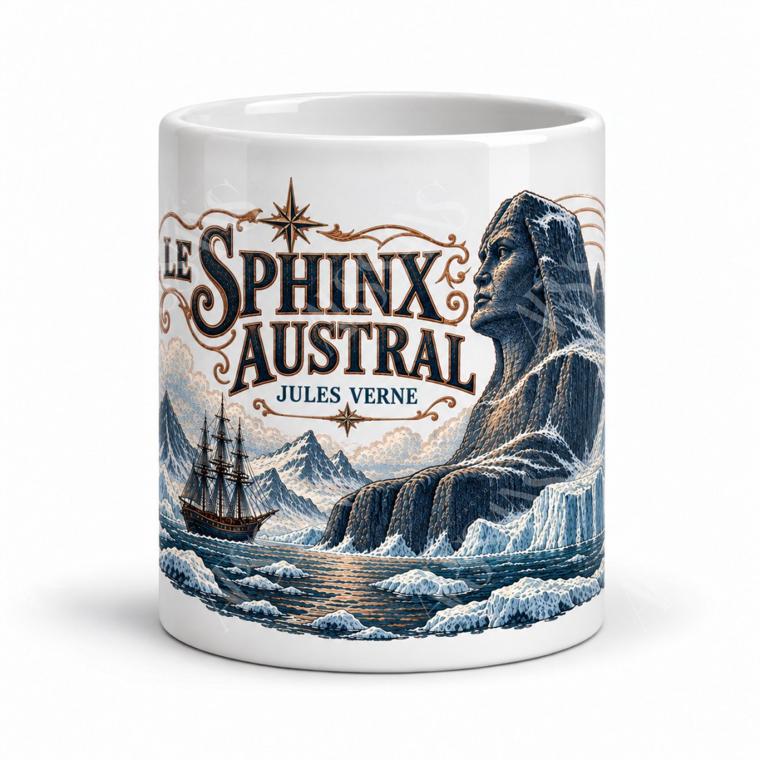 Mug Jules Verne - Le sphinx austral, vue de face